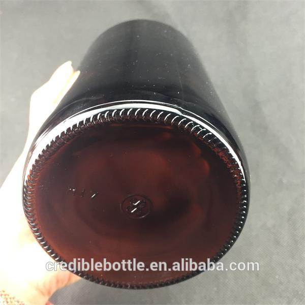Amber clear boston round glass bottles with screw cap wholesale