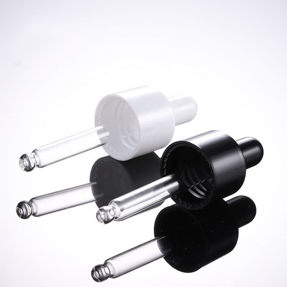 Amber clear frosted 1 oz 1oz 30 ml flat shoulder cylinder glass dropper bottle for serum essential oil