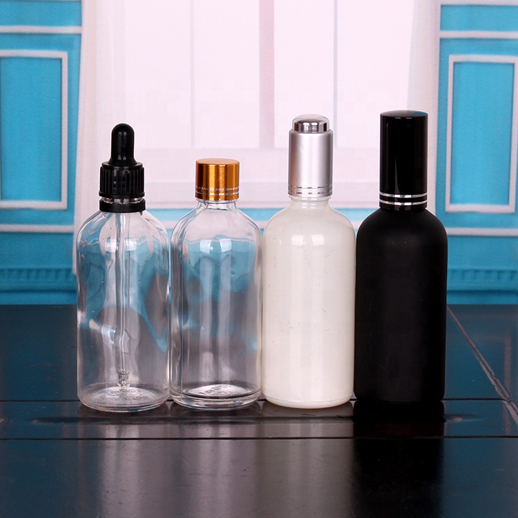 Amber color 10ml 30ml 50ml essential oil packaging bottle glass bottle with plastic dropper