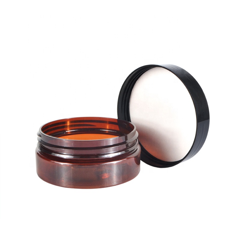 Amber cosmetic cream container 100g 150g 200g 250g 300g 500g PET plastic jar