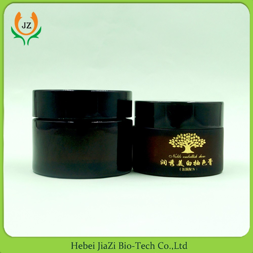 Amber cosmetic face cream jars wholesale glass jar