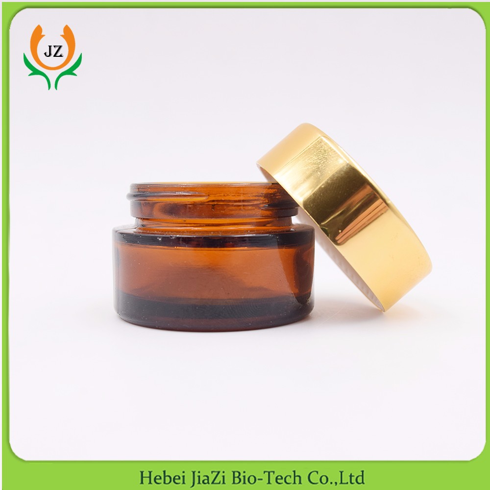Amber cosmetic face cream jars wholesale glass jar