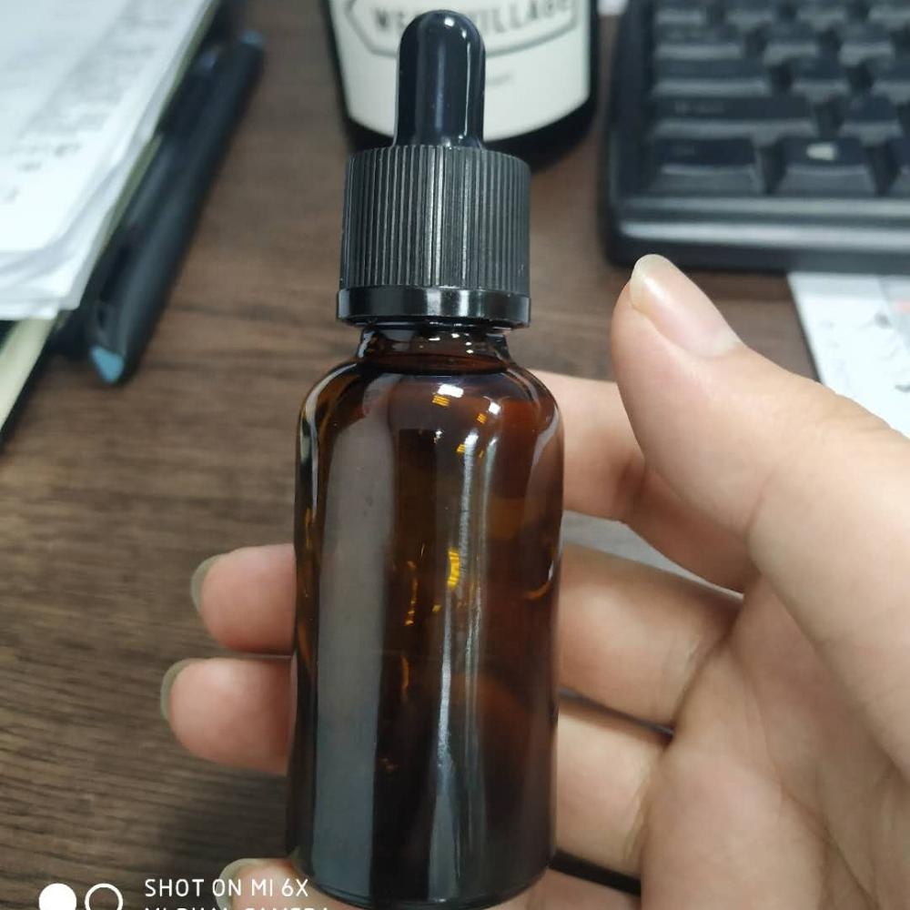 Amber frascos 30ml Round CBD oil Bottle Glass Packaging with childproof dropper lid For Dogs And Cats