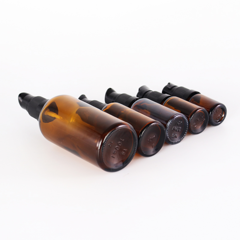 Amber glass bottle 30ml amber glass dropper bottle amber lotion pump bottle