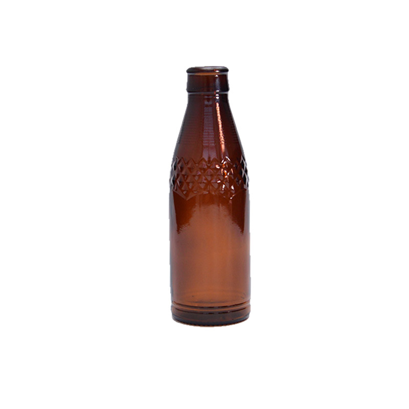 Amber glass bottle 330ml for syrup hotsale