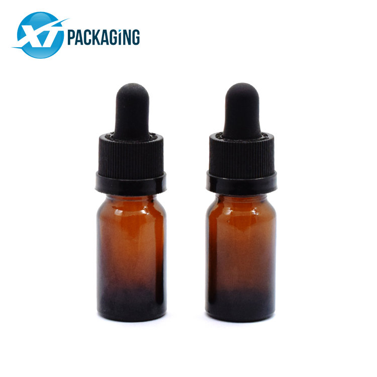 Amber glass bottle dropper with wooden bamboo cap 15ml 30ml small MOQ factory price