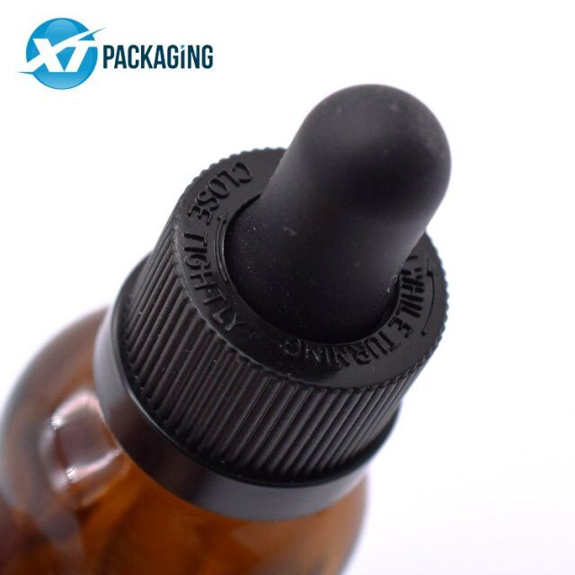 Amber glass bottle dropper with wooden bamboo cap 15ml 30ml small MOQ factory price