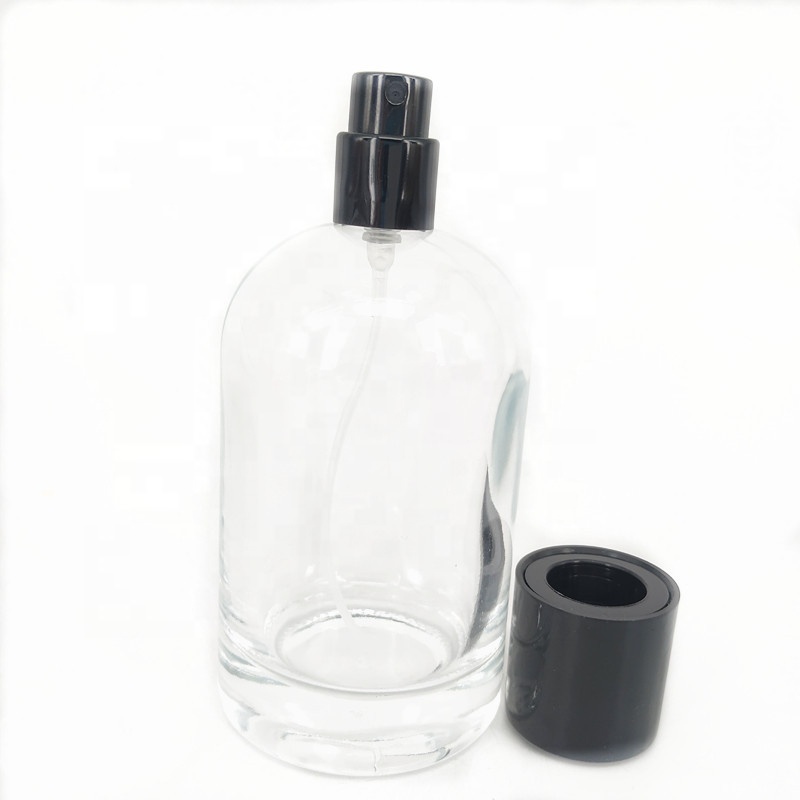 Amber glass bottle with black matte cap 50ml glass amber bottles