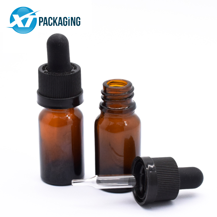 Amber glass dropper bottle for CBD oil anti skid glass dropper 5ml,10ml,15ml,20ml essential oil dropper bottle