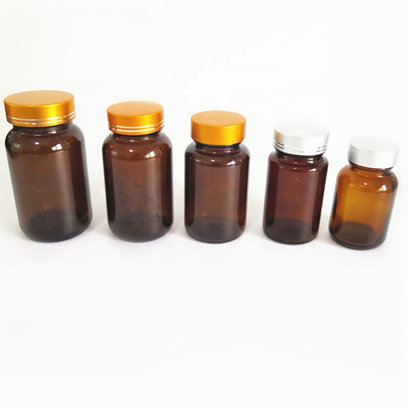 Amber glass medical bottle for capsule pill oral liquid 60ml 75ml 100ml 150ml 200ml 300ml 500ml