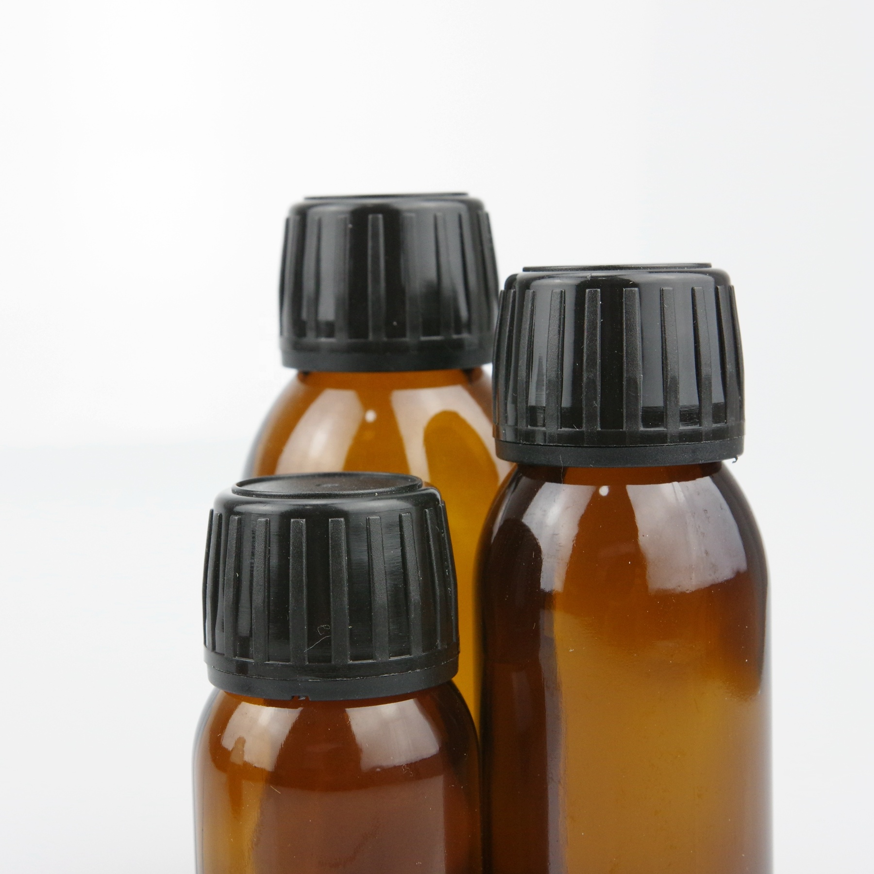 Amber glass syrup bottle juice bottle with 28mm tamper evident cap