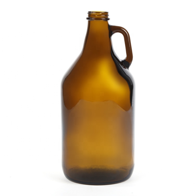 Amber growler 64oz beer glass big wine glass bottle