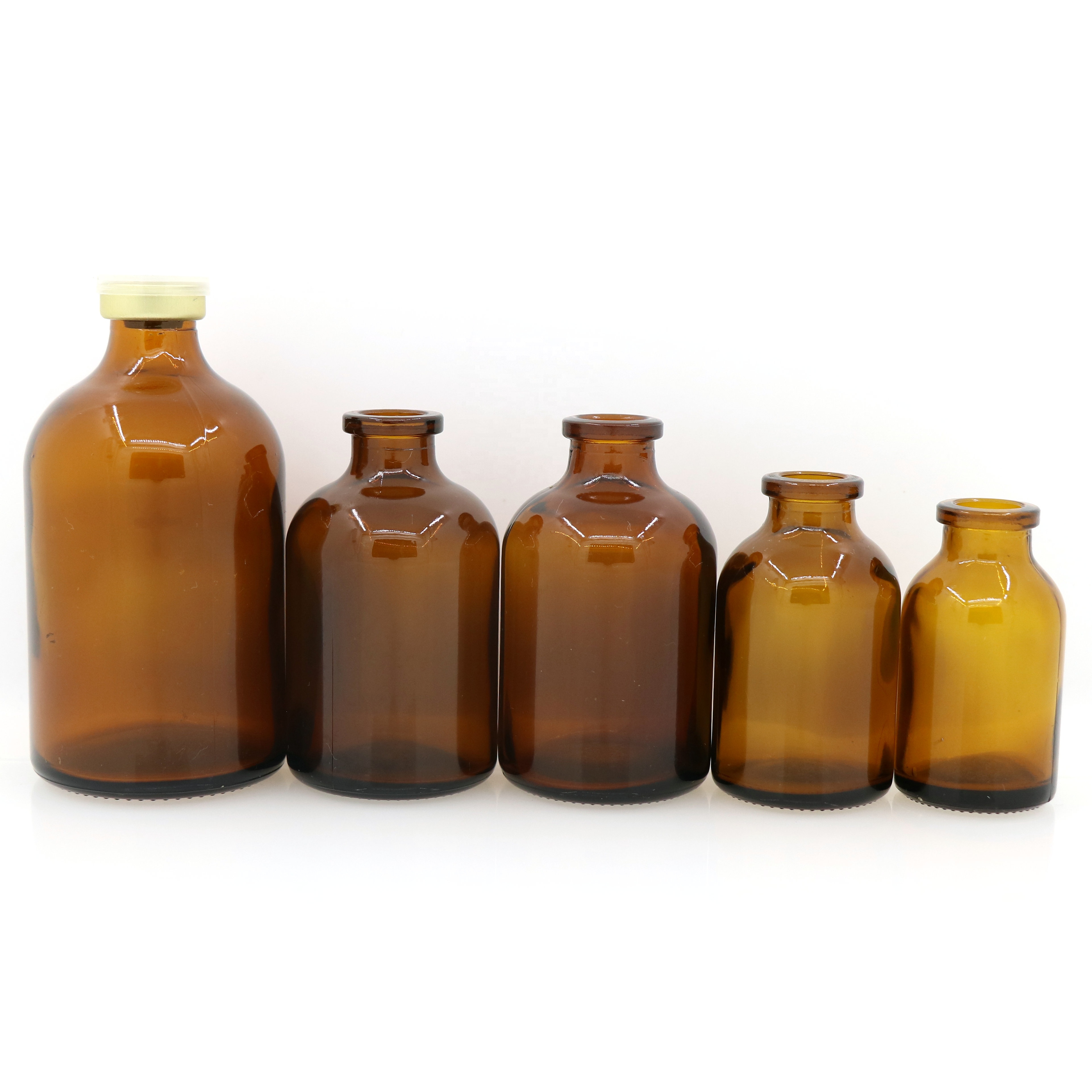 Amber pharmaceutical vials 5ml 7ml 8ml 10ml 15ml 20ml 30ml 50ml 100ml pharmacy medical vials pill clear bottle