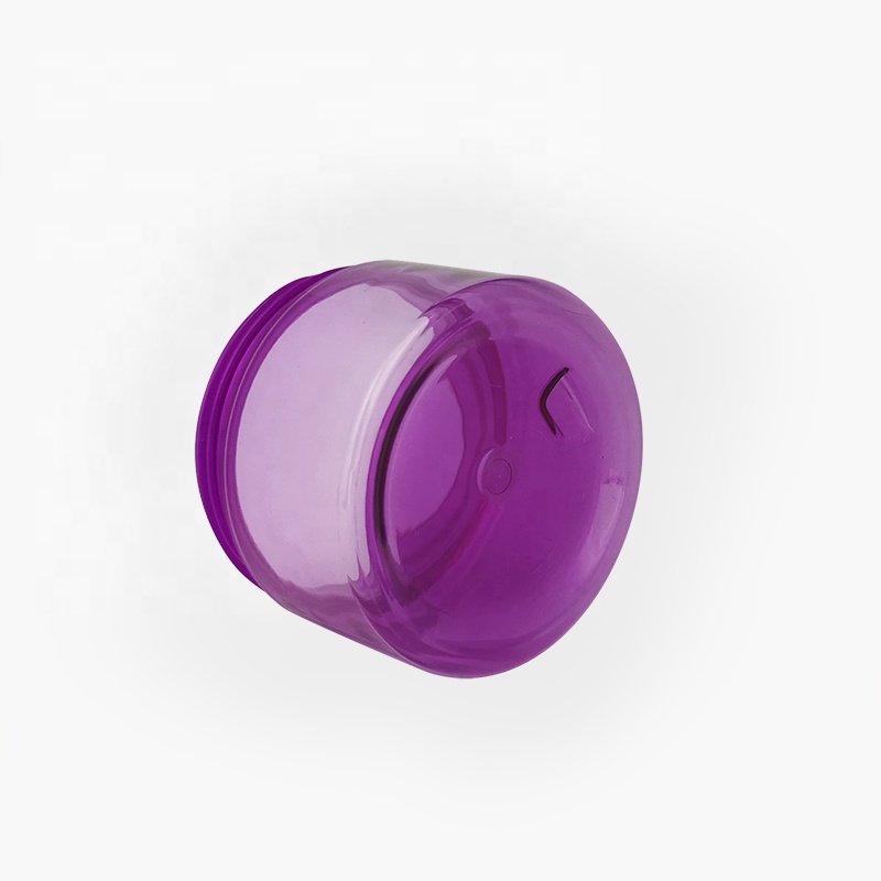 Amber purple black translucent color empty 100ml 120ml 150ml 200ml 250ml 300ml PET cosmetic plastic cream jar with white cap
