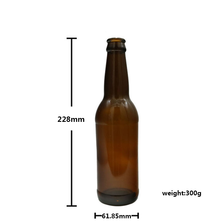 Amber routine high-quality small portable hot sale empty 330ml glass bottle for craft beer