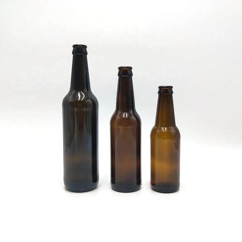Amber stubby beer bottle 250ml beer bottle crown cap