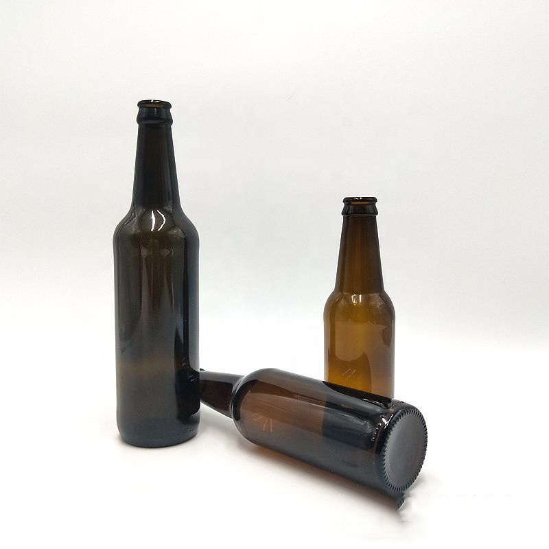 Amber stubby beer bottle 250ml beer bottle crown cap