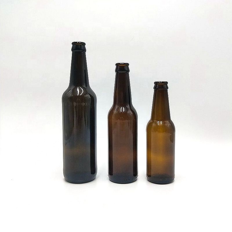 Amber stubby beer bottle 250ml beer bottle crown cap