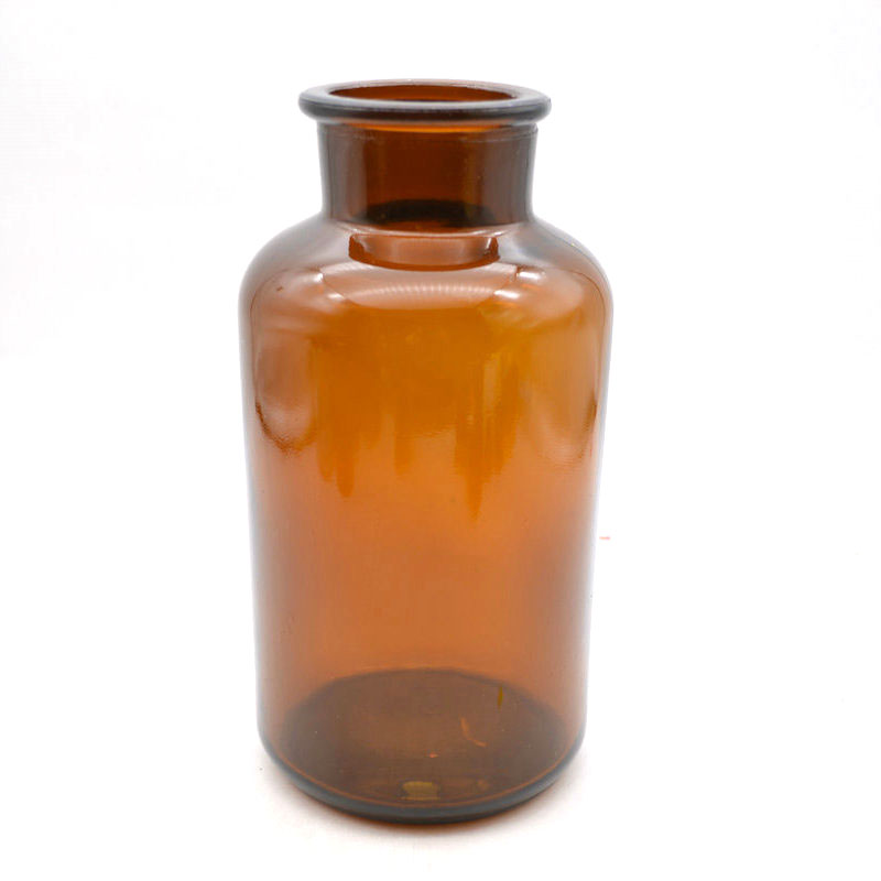 Amber wide mouth reagent bottle reagent glass bottle 500ml 1000ml lab reagent bottle