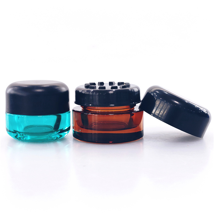 American popular styles 1oz 2oz 3oz 4oz dome child resistant lid glass jar With CRC lid