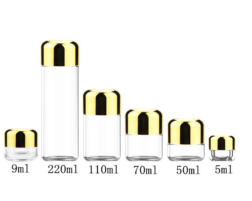 American popular styles 1oz 2oz 3oz 4oz dome child resistant lid glass jar With CRC lid