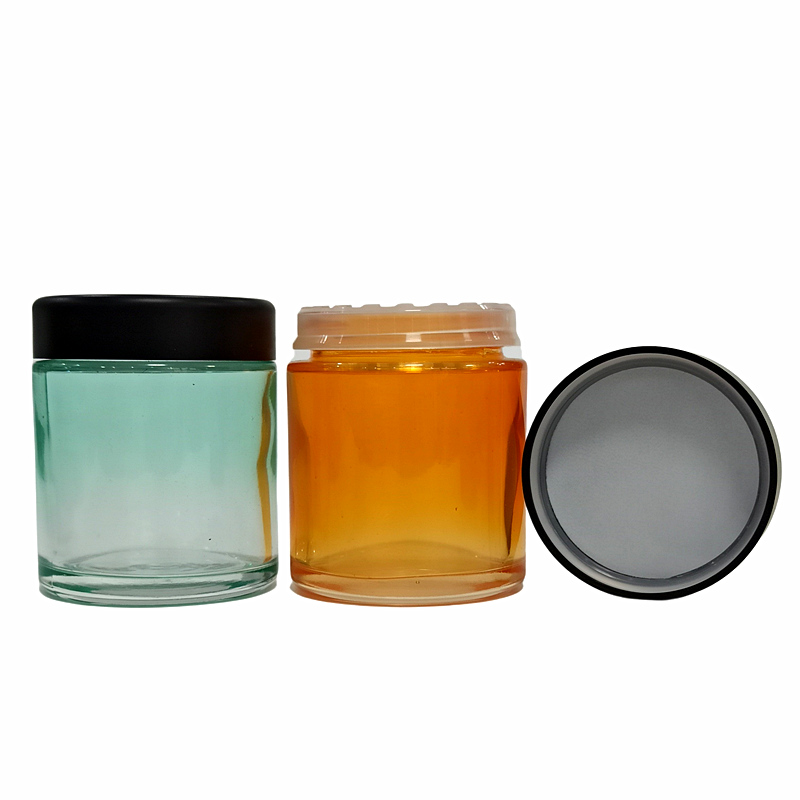 American popular styles 3oz 3 oz 4oz Glass CRC Concentrate Container square round cbd Child Proof safe Jar with child smell cap