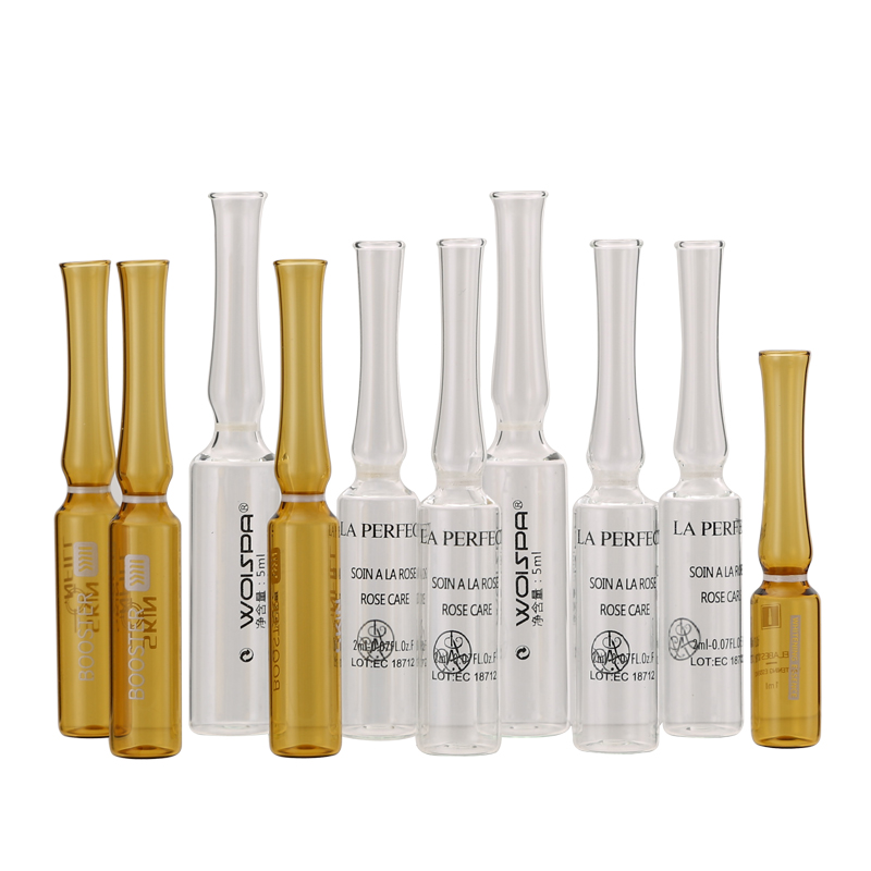 Ampoule 1ml 5ml 10ml glass bottle high quality cosmetic ampoule with screen printing