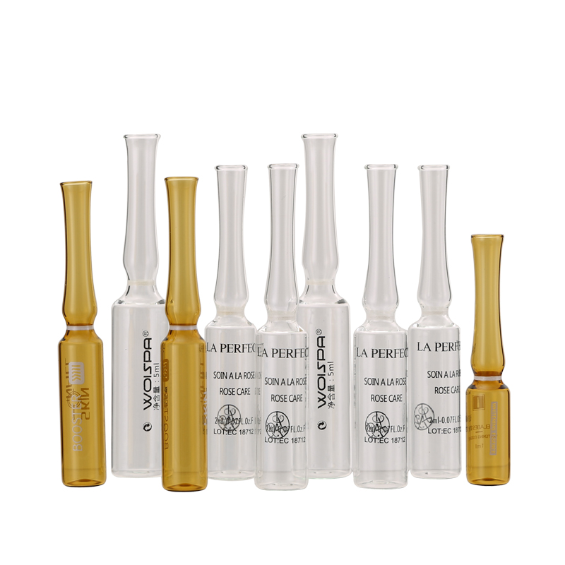 Ampoule 1ml 5ml 10ml glass bottle high quality cosmetic ampoule with screen printing