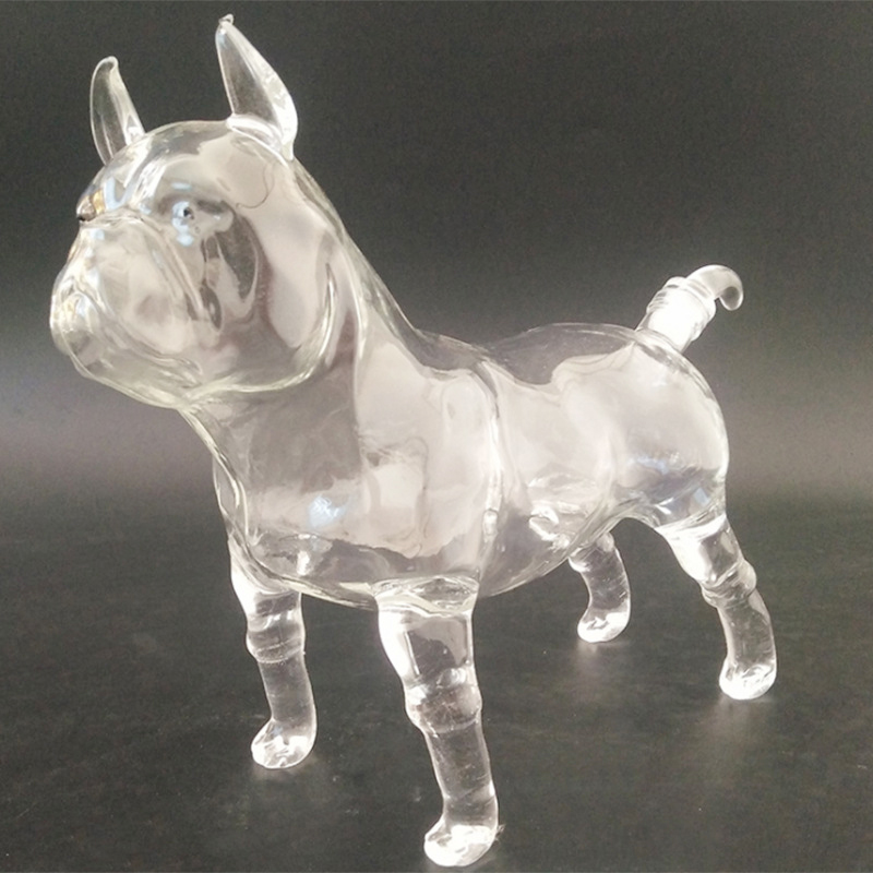 Animal Decanters Large 35-Oz Shepherd Dog Glass Wine Bottle Figurine Lead Free Mouth Blown Liquor Decanter For Bourbon Whiskey