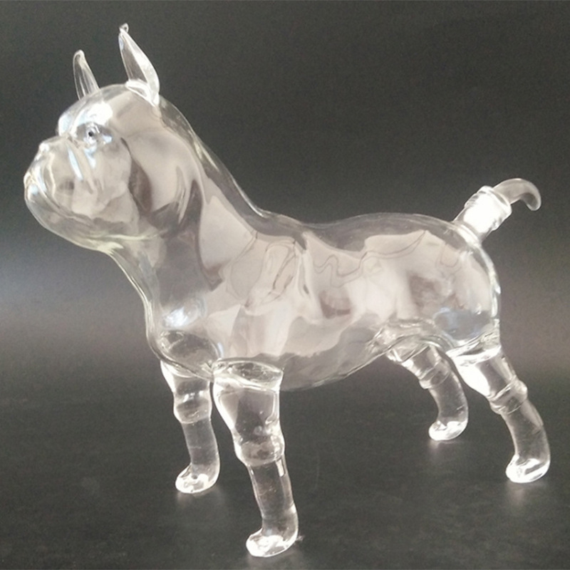 Animal Decanters Large 35-Oz Shepherd Dog Glass Wine Bottle Figurine Lead Free Mouth Blown Liquor Decanter For Bourbon Whiskey