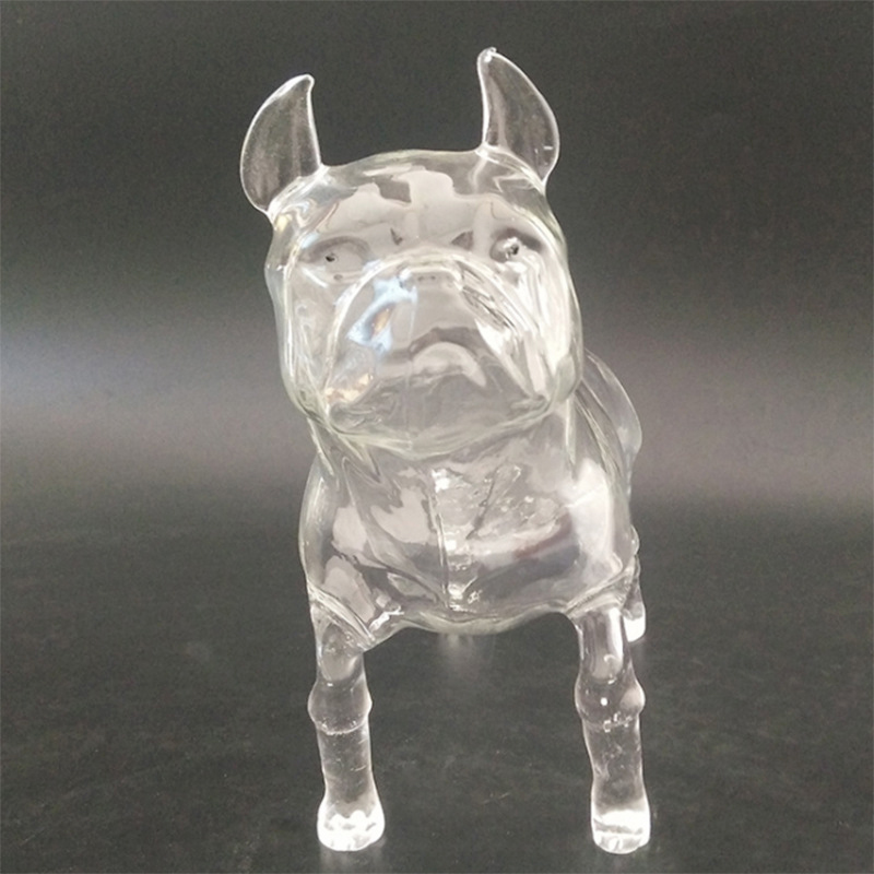 Animal Decanters Large 35-Oz Shepherd Dog Glass Wine Bottle Figurine Lead Free Mouth Blown Liquor Decanter For Bourbon Whiskey