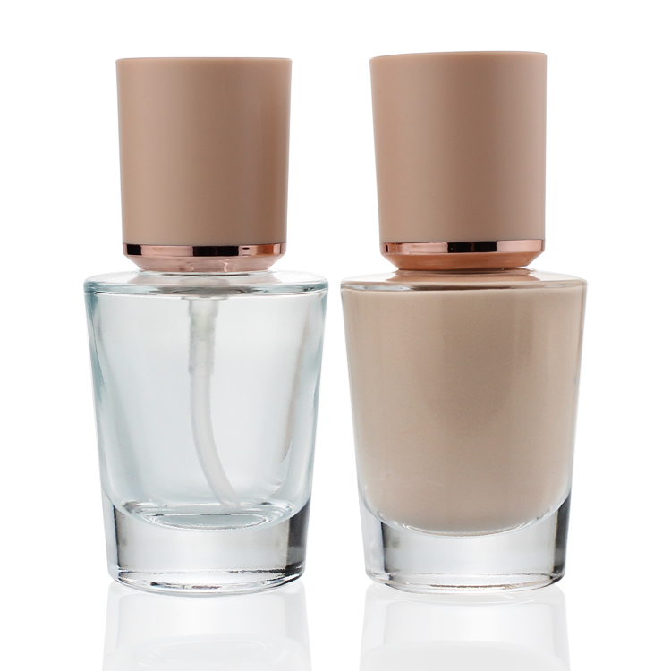 Antique 30ml Clear Glass Cream Serum Lotion Pump Bottle Foundation Bottle Liquid Foundation Glass Bottle