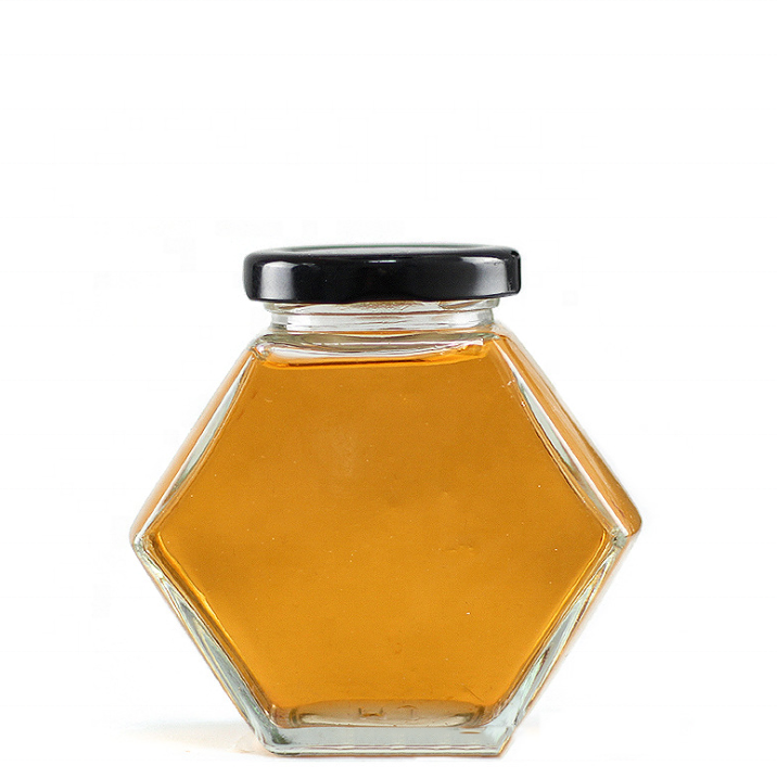 Antique Honey Jars Storage Glass Jars And Bottles Transparent Six-row Storage Glass Jar With Lid