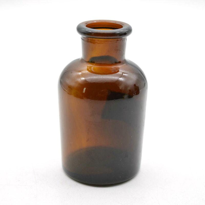 Apothecary 60ml amber glass laboratory pharmacy reagent bottle with glass stopper