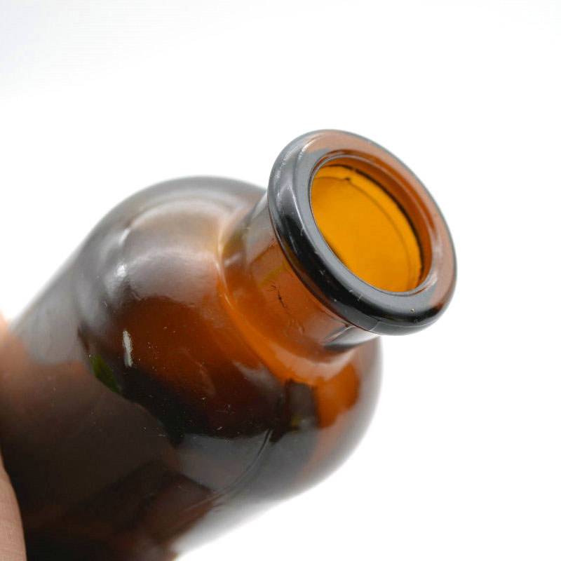 Apothecary 60ml amber glass laboratory pharmacy reagent bottle with glass stopper