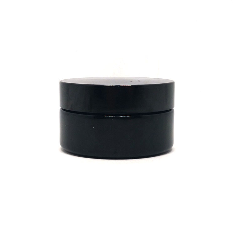 Apothecary Hemp Cream container custom print logo wide mouth dark violet uv glass jar 100ml