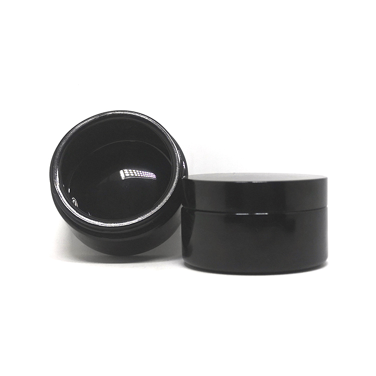 Apothecary Hemp Cream container custom print logo wide mouth dark violet uv glass jar 100ml