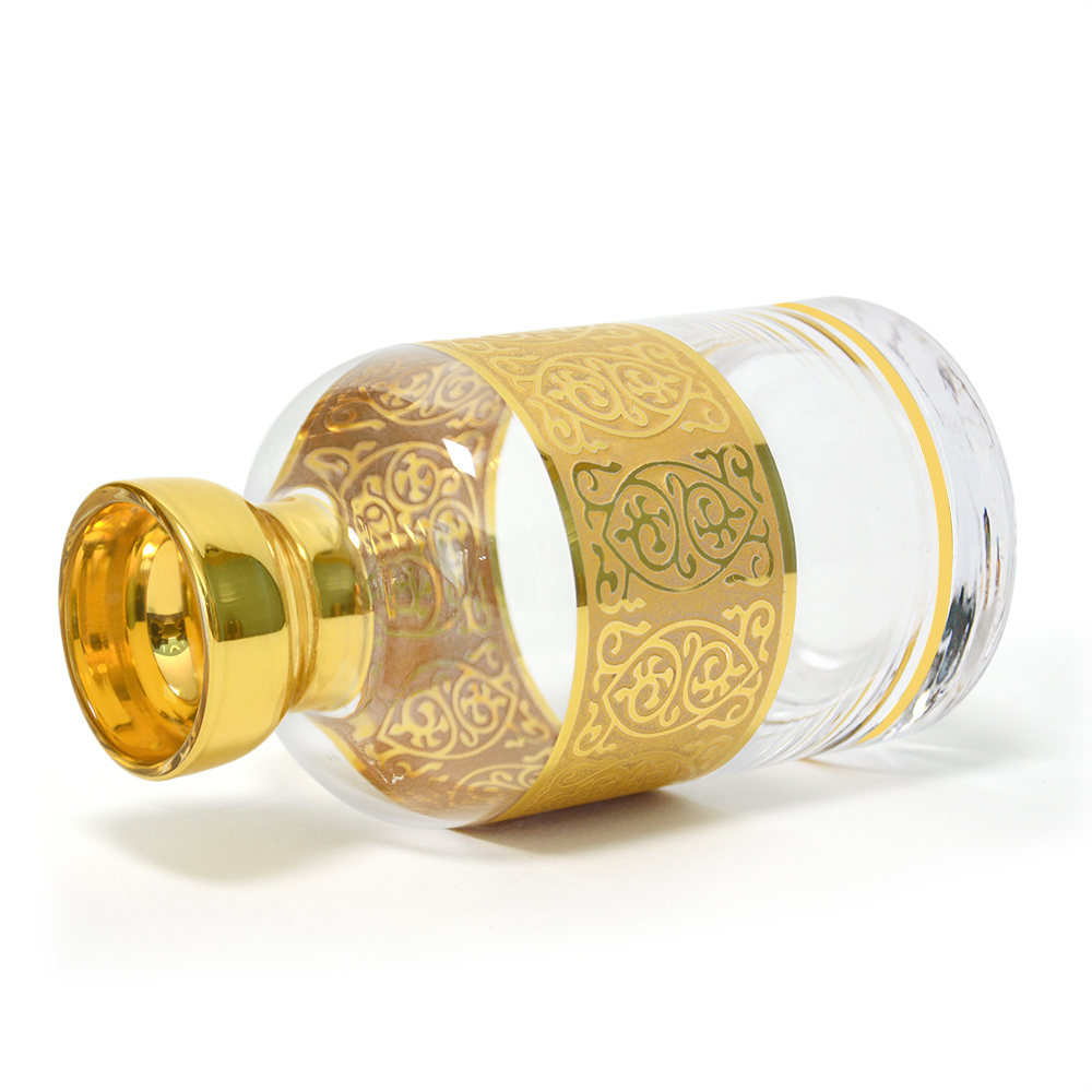Arabic Perfume Bottle China Manufacturer of Handmade Arabic Style Hand Drawing Gold Glass Perfume Bottles