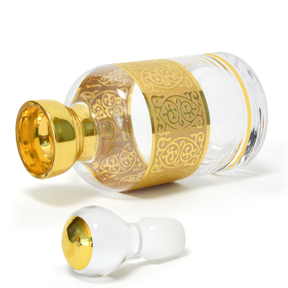 Arabic Perfume Bottle China Manufacturer of Handmade Arabic Style Hand Drawing Gold Glass Perfume Bottles