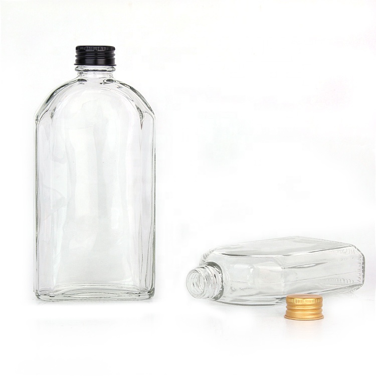 Arched glass cold brew bottle 500ml with colorful metal lid