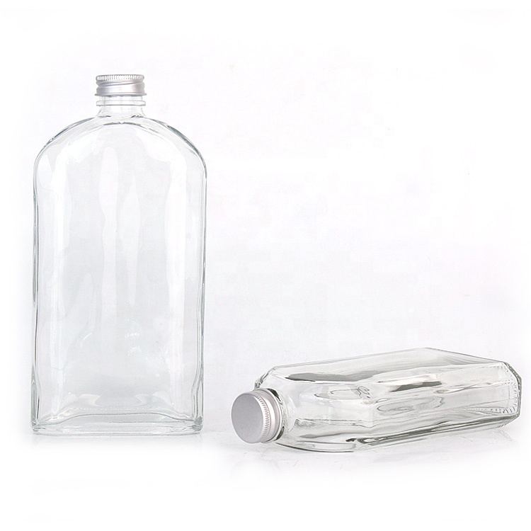 Arched glass cold brew bottle 500ml with colorful metal lid