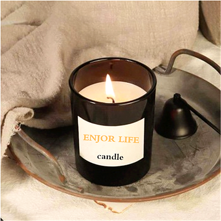 Aromatherapy Empty Glass Candle Jars with Wooden Tins Glass Holders Containers for Candle Wax 150ml