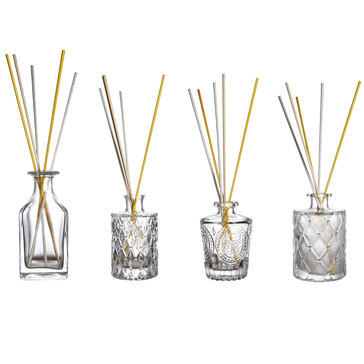 Aromatherapy Essential Oil Perfume Round Empty Reed Diffuser Glass Bottle Wholesale