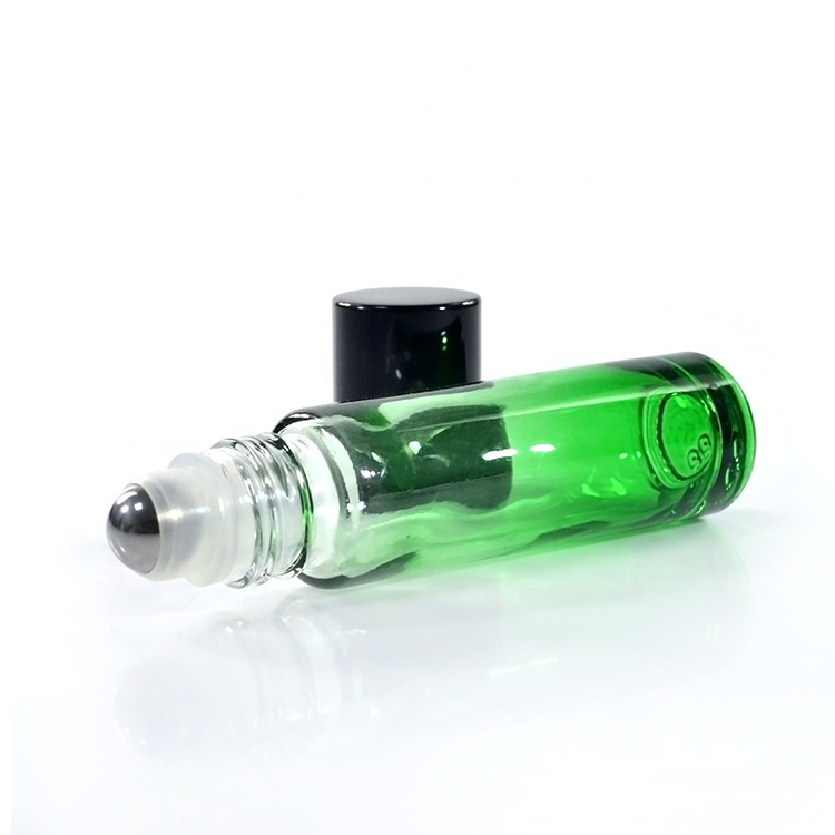 Aromatherapy Refillable Essential Oil 10ml Gradient blue green glass Roller Bottles