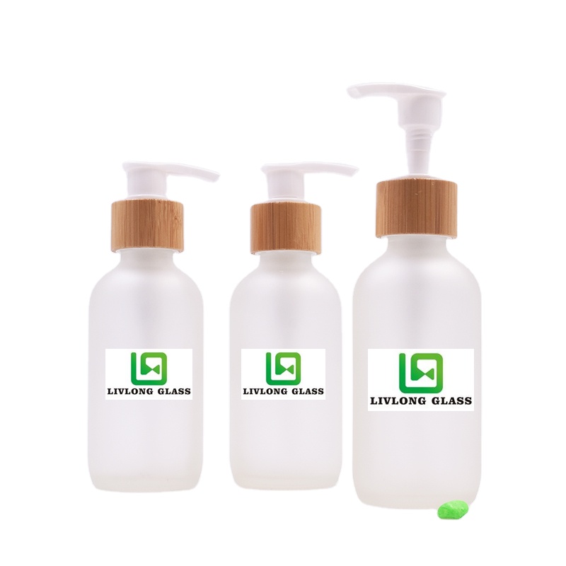 Aromatherapy boston Round 30ml 60ml 120ml frosted white black Glass dropper bottle with screw spray cap
