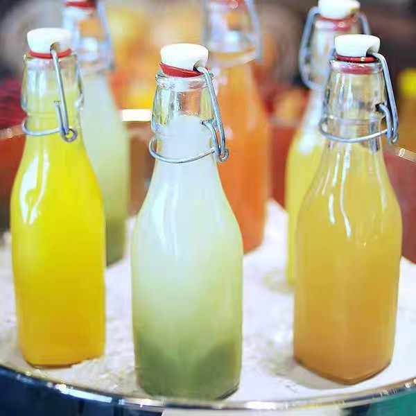 At any time to sell 500ml drink bottle /beer /milk storage bottle glass swing top bottles wholesale