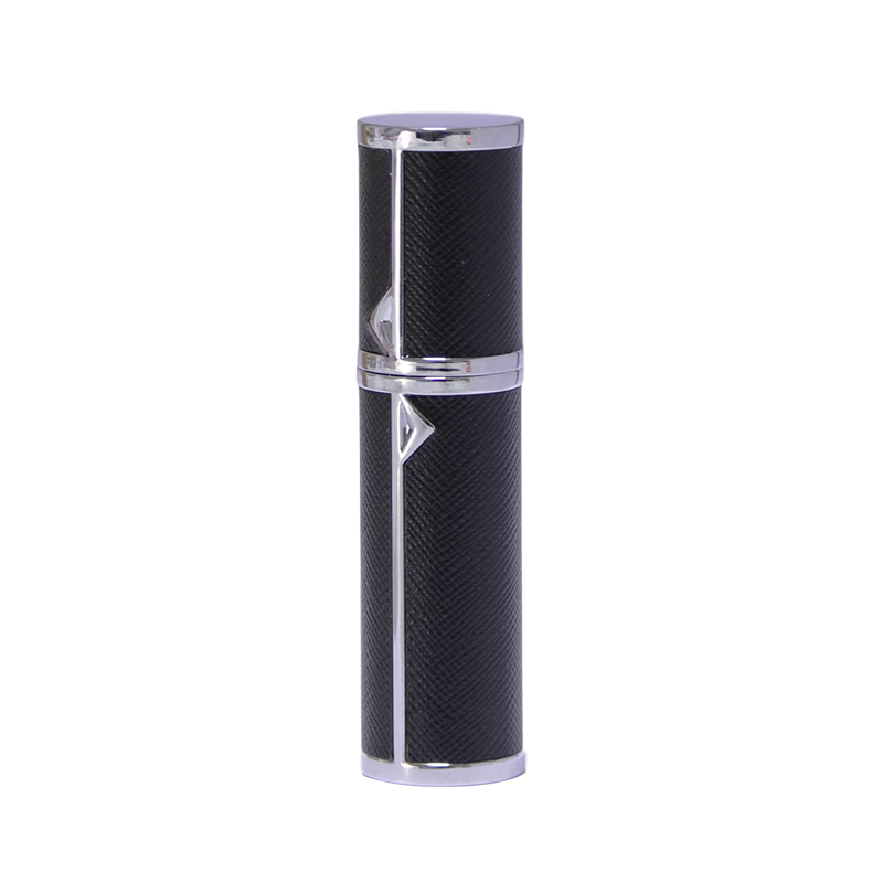 Atomizer Wholesale Refillable Bottle Black Aluminium Clear Leather Mini 10ml 5ml Aluminum Custom Metal Bottles For Perfume