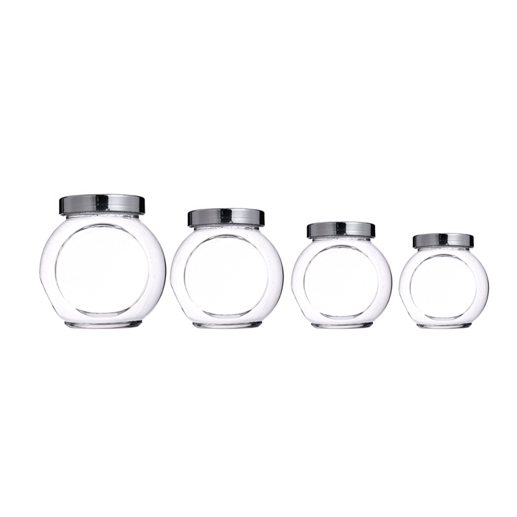 Attractive Price New Type 500ml Round Glass Sugar And Coffee Storage Jar