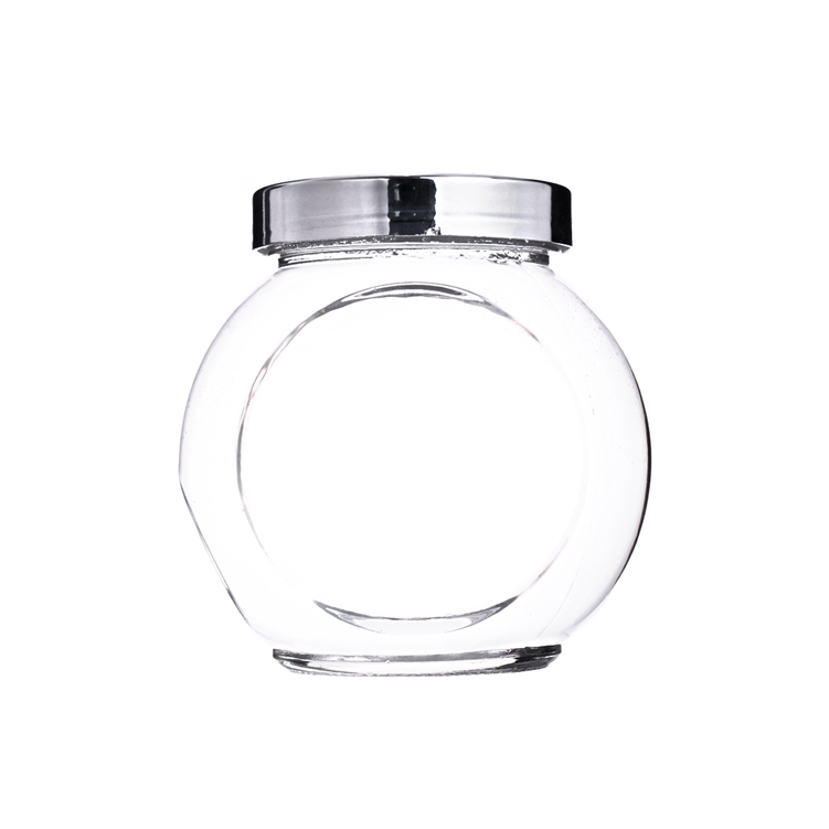 Attractive Price New Type 500ml Round Glass Sugar And Coffee Storage Jar