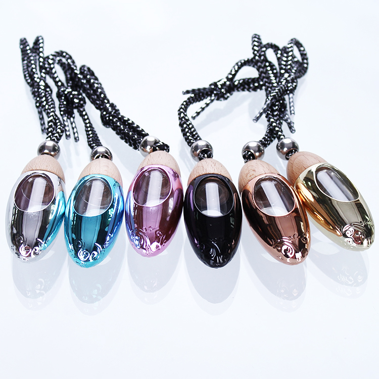 Australia Hot sell Bullet Shape 10ml air freshener car perfume glass bottle with wooden lid